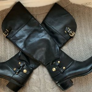 Tall black Vince Camino leather boots